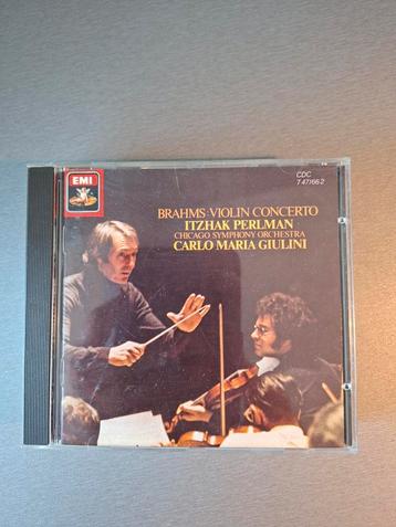 Cd. Brahms. Violin Concerto.(Perlman, EMI, Remastered). beschikbaar voor biedingen