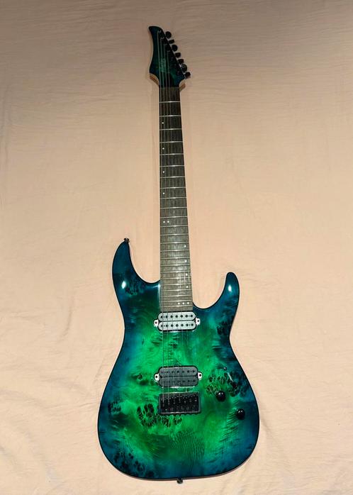 Schecter C-7 Pro Aqua Burst, Muziek en Instrumenten, Snaarinstrumenten | Gitaren | Elektrisch, Gebruikt, Solid body, Overige merken