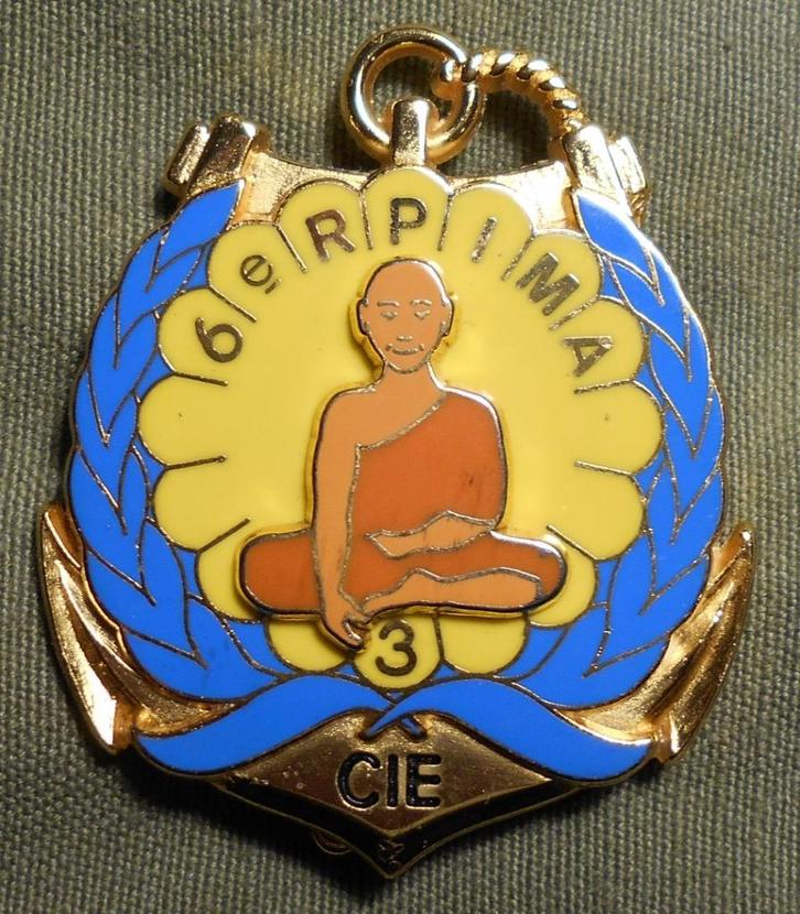 FRANCE / PARA / 6em RPIMA / 3em Cie., Verzamelen, Militaria | Algemeen, Marine, Embleem of Badge, Verzenden