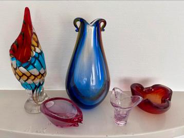 Murano 5-delige set. Prijs voor heel het lot beschikbaar voor biedingen