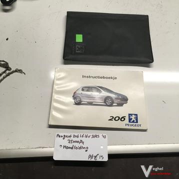 Peugeot 206 1.6 16v 5drs 2003 wagennr 2500074   Instructiebo beschikbaar voor biedingen