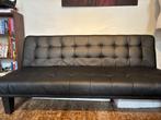Zwarte slaapbank / sofa bed in lederlook, Huis en Inrichting, Zetels | Zetels, Ophalen, Overige materialen, Gebruikt, 150 tot 200 cm
