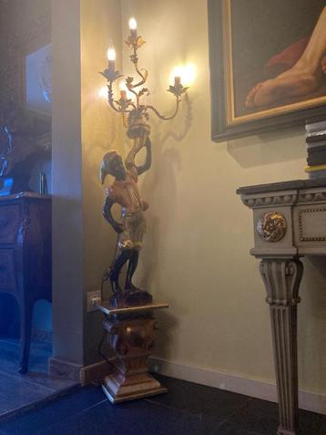 Oude black moor lamp blackmoor Venetiaanse lamp polychroom beschikbaar voor biedingen