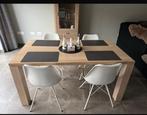 Eetkamer- & Woonkamerset – Massief hout – Zeer goede staat, Enlèvement, Comme neuf, 4 à 6 chaises