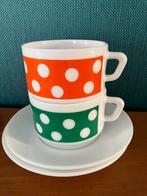 Arcopal Polka dot set 2 tassen, Huis en Inrichting, Keuken | Servies, Overige materialen, Ophalen of Verzenden, Zo goed als nieuw