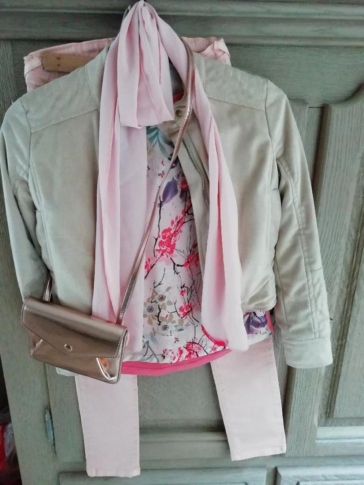 feest - communie setje " Diamante Blu, IKO , BRIAN maat 128, Kinderen en Baby's, Kinderkleding | Maat 128, Zo goed als nieuw, Meisje