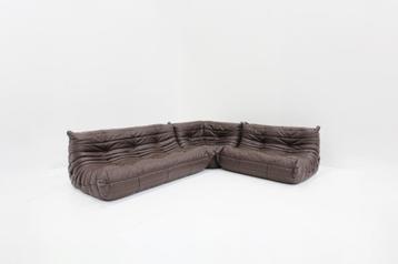 Originele Togo sofa set bruin leer Ligne Roset beschikbaar voor biedingen