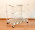 Plexi serveerwagen # Vintage 90s # Trolley bar, Huis en Inrichting, Ophalen of Verzenden, Zo goed als nieuw, Rechthoekig, Vintage Design