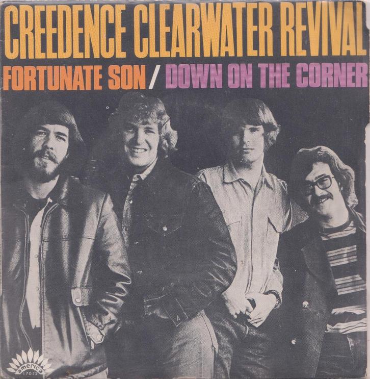 Creedence Clearwater Revival – Fortunate son / Down on the, Cd's en Dvd's, Vinyl Singles, Gebruikt, Single, Pop, 7 inch, Ophalen of Verzenden