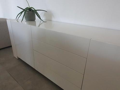 Dressoir Gloss 2 deuren en 4 laden, hoogglans wit, 228x58cm, Huis en Inrichting, Kasten | Dressoirs, Zo goed als nieuw, Ophalen