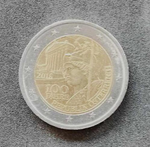 2 euro Oostenrijk 2018 (100e verjaardag), Postzegels en Munten, Munten | Europa | Euromunten, Losse munt, 2 euro, Oostenrijk, Ophalen of Verzenden