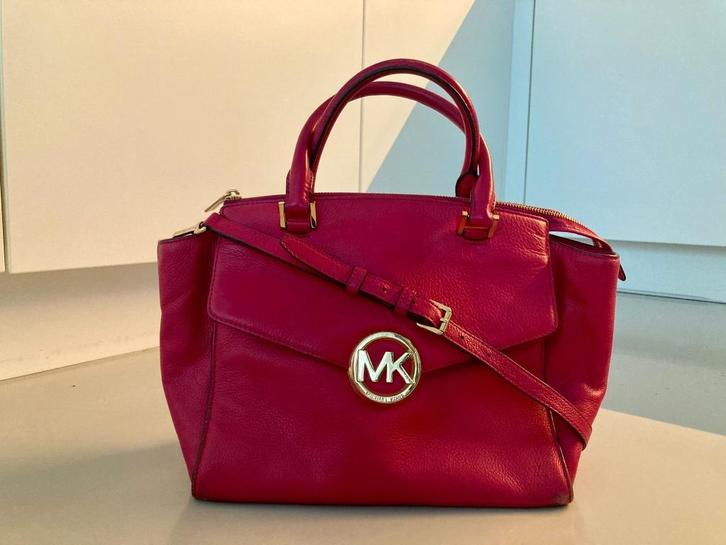 Michael Kors handtas – 100% echt leer – goede staat, Handtassen en Accessoires, Tassen | Damestassen, Gebruikt, Handtas, Roze
