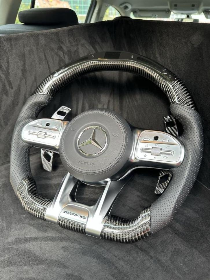 LED Mercedes carbon stuur compleet leer AMG, Auto-onderdelen, Besturing, Mercedes-Benz, Nieuw, Ophalen of Verzenden