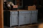 Dressoir *waddenzee* vintage grey, Huis en Inrichting, Kasten | Dressoirs, Ophalen, 150 tot 200 cm, Zo goed als nieuw, Met deur(en)