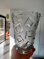 1920s 30s Art Deco press mould vaas glas reliëf, Antiek en Kunst, Ophalen of Verzenden