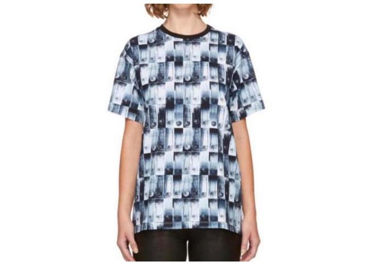 VERSACE Versus Safety Pin Photocopy T-Shirt - Nieuw maat L, Kleding | Heren, T-shirts, Nieuw, Maat 52/54 (L), Blauw, Ophalen of Verzenden