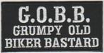 GOBB Grumphy Old Biker Bastard opstrijk patch embleem, Motoren, Verzenden, Nieuw