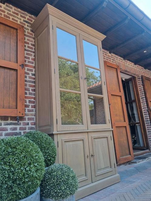 Eiken buffetkast/vitrinekast, Huis en Inrichting, Kasten | Buffetkasten, Zo goed als nieuw, Ophalen of Verzenden
