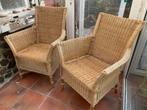 2 Rieten stoelen, Tuin en Terras, Ophalen, Gebruikt, Rotan