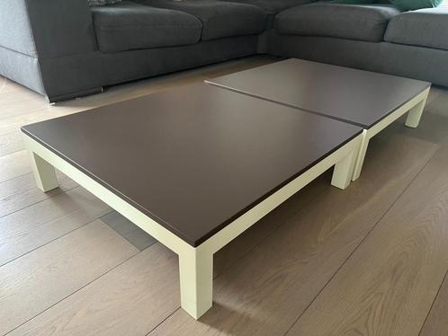 salontafel, Huis en Inrichting, Tafels | Salontafels, Gebruikt, Minder dan 50 cm, 50 tot 100 cm, 50 tot 100 cm, Vierkant, Metaal