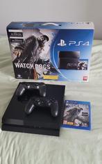 Playstation 4 jet black 500gb watch dog editie met doos, Ophalen, Gebruikt, Avontuur en Actie, Online