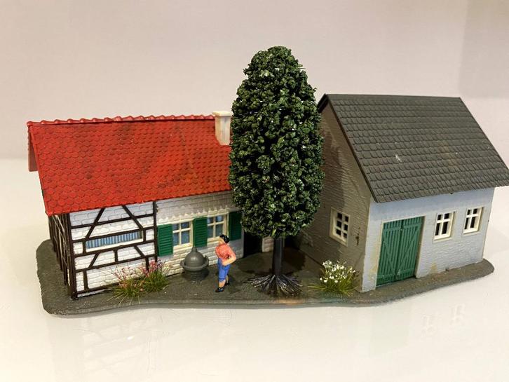 HO Pola B-553 boerderij met schuur (508*2), Hobby & Loisirs créatifs, Trains miniatures | HO, Utilisé, Pont, Tunnel ou Bâtiment