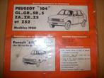 revue technique peugeot 104 modèle 1980, Ophalen of Verzenden