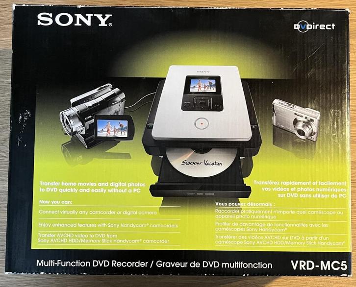 Sony VRD-MC5 MultiFunction DVD Recorder, Audio, Tv en Foto, DVD spelers, Zo goed als nieuw, Dvd-recorder, Sony, Ophalen of Verzenden