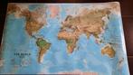 Wereldkaart , geplastificeerd , prima staat . 135 cm x 83 cm, Huis en Inrichting, Woonaccessoires | Wanddecoraties, Ophalen of Verzenden