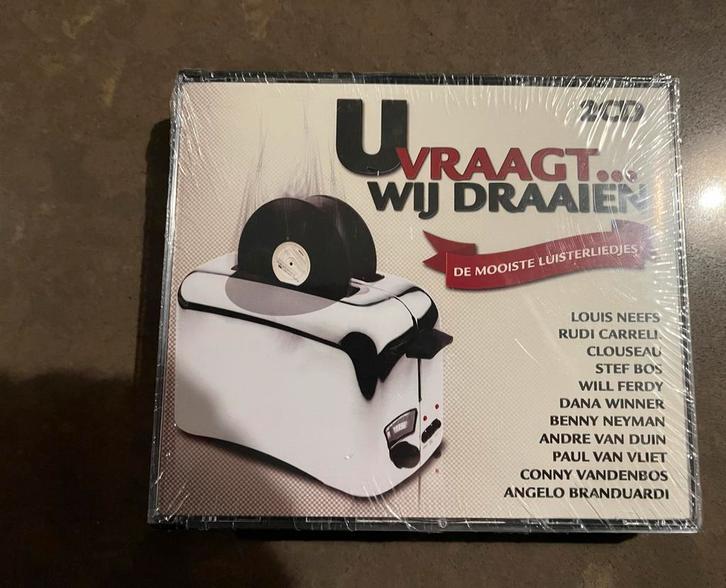 2 CD U Vraagt Wij Draaien De Mooiste Luisterliedjes (nieuw), Cd's en Dvd's, Cd's | Nederlandstalig, Nieuw in verpakking, Levenslied of Smartlap