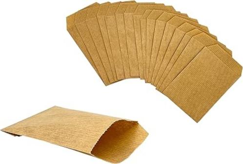 100 stuks bruine papieren zakken | klein | Nieuw, Hobby en Vrije tijd, Feestartikelen, Nieuw, Feestartikel, Verzenden