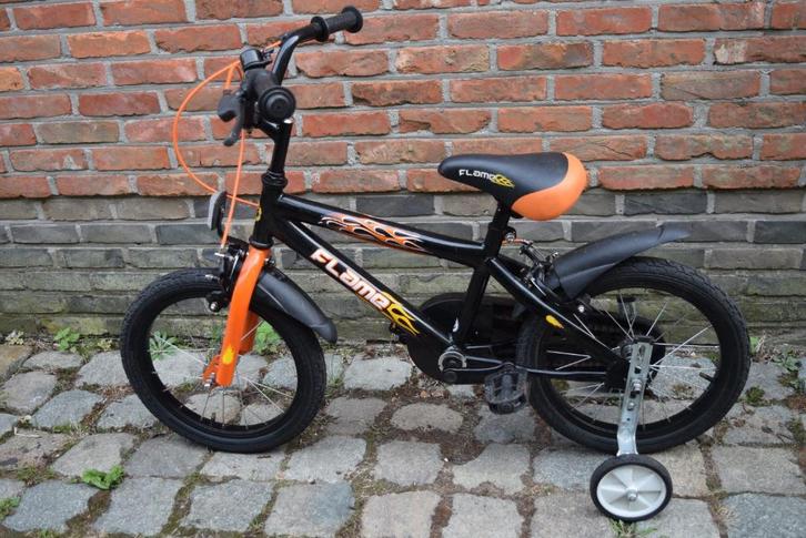 KINDERFIETS BEGINNER met ZIJWIELEN, Fietsen en Brommers, Fietsen | Kinderfietsjes, Gebruikt, Minder dan 16 inch, Zijwieltjes, Ophalen
