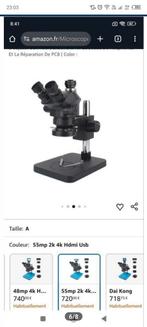 4K stereo trinoculaire microscoop, 7x-50x vergroting, kap, Ophalen, Zo goed als nieuw