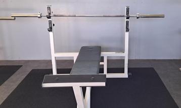Bench Press Technogym met olympische bar 20kg beschikbaar voor biedingen