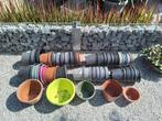 Lot van +/- 50 pvc bloempotten, Kunststof, Gebruikt, Rond, Ophalen of Verzenden