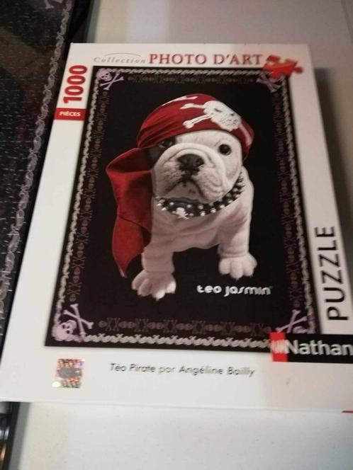 Puzzle Bulldog - Téo Jasmin - Nathan, Hobby en Vrije tijd, Denksport en Puzzels, Zo goed als nieuw, Legpuzzel, 500 t/m 1500 stukjes
