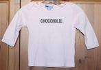 T-shirt manches longues rose "Chocoholic" (tailles 86 - 92), Enlèvement ou Envoi, Comme neuf, Chemisette ou Manches longues, Unigear