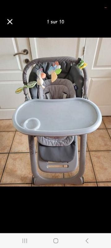 Chicco Chaise haute Polly Magic Relax graphite, Enfants & Bébés, Enlèvement, Comme neuf, Chicco