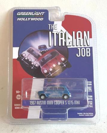 Mini Cooper S Italian Job Classic blauw Greenlight. beschikbaar voor biedingen