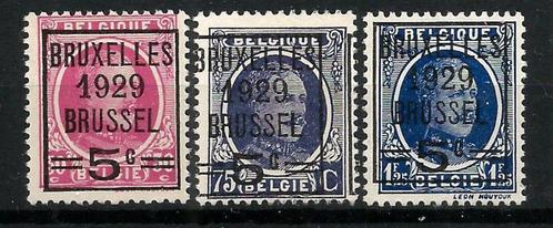 België 1929 Houyoux voorgeafstempld  OBP 273/5(*) Zonder gom, Postzegels en Munten, Postzegels | Europa | België, Postfris, Overig