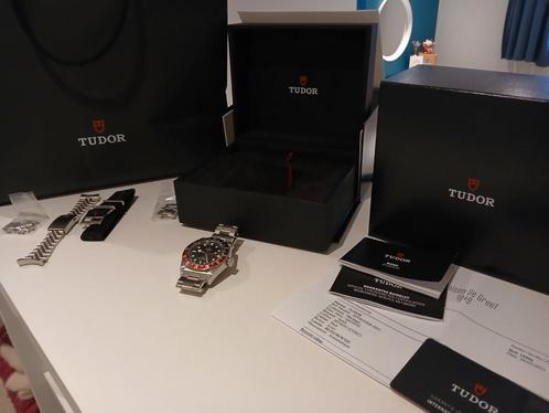 Tudor Black Bay gmt avec 3 bracelets., Bijoux, Sacs & Beauté, Montres de sport, Comme neuf, État, Enlèvement