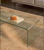 Salontafel gehard glas gebogen, Huis en Inrichting, Tafels | Salontafels, Ophalen, Minder dan 50 cm, 50 tot 100 cm, Nieuw