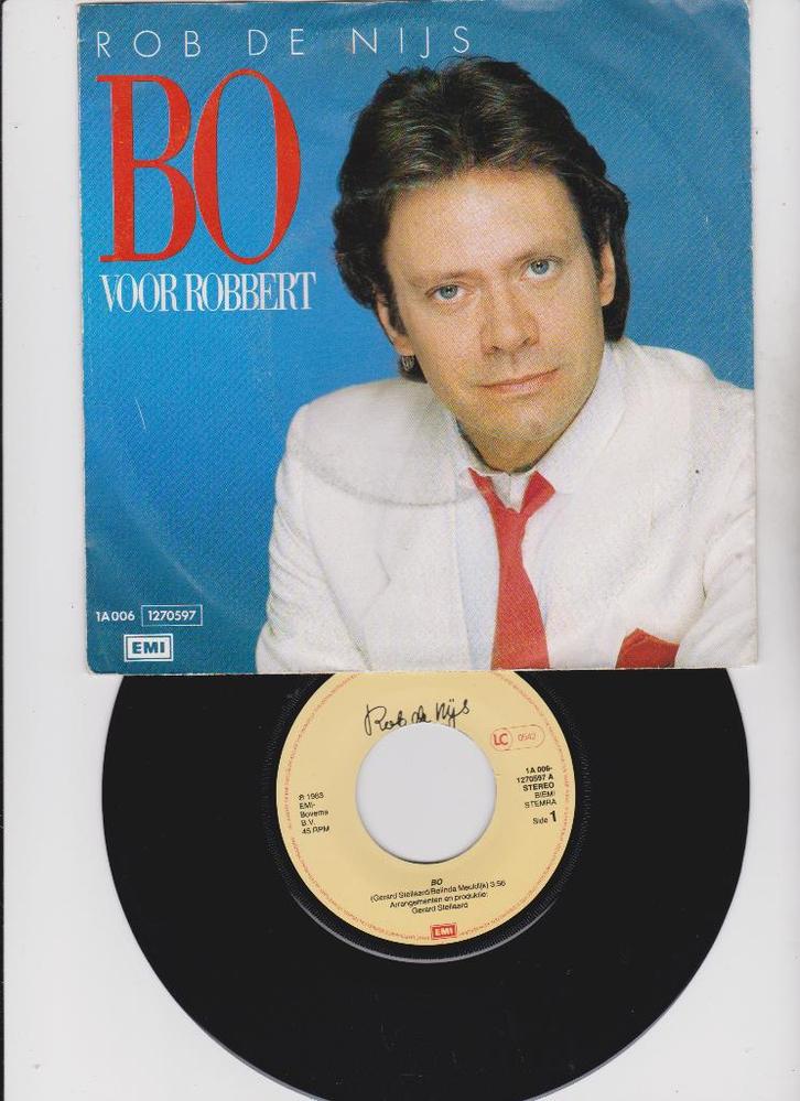 Rob de Nijs – Bo   1983  nMINT, CD & DVD, Vinyles Singles, Comme neuf, Single, En néerlandais, 7 pouces, Enlèvement ou Envoi