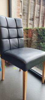 6 zwarte stoelen mobitec, Huis en Inrichting, Stoelen, Ophalen, Gebruikt, Hout, Vijf, Zes of meer stoelen
