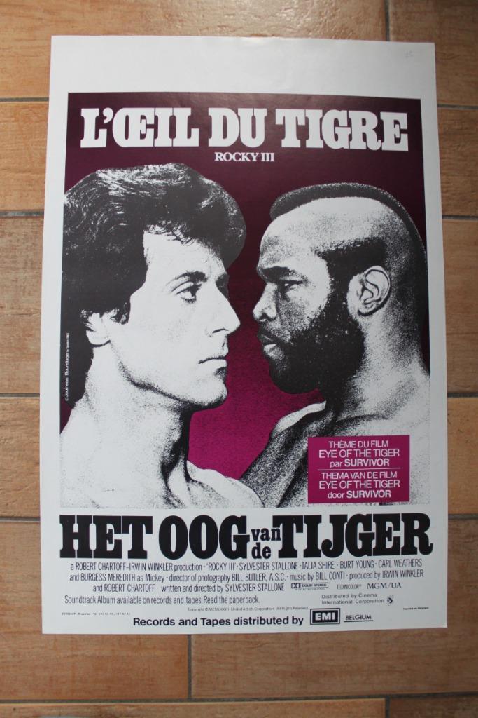 filmaffiche Sylvester Stallone Rocky 3 filmposter, Verzamelen, Posters, Zo goed als nieuw, Film en Tv, A1 t/m A3, Rechthoekig Staand