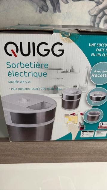 A vendre Sorbetiere électrique, Enlèvement, Comme neuf