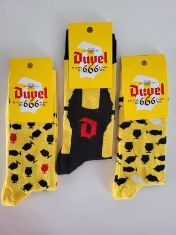 3 paar kousen duvel glaasjes sokken gele duvelkousen 666  beschikbaar voor biedingen