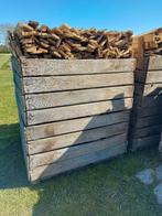 Paletten Brandhout +-18 kuub 9 stapels  + EIK Bakken, Tuin en Terras, 3 tot 6 m³, Ophalen, Overige houtsoorten, Blokken