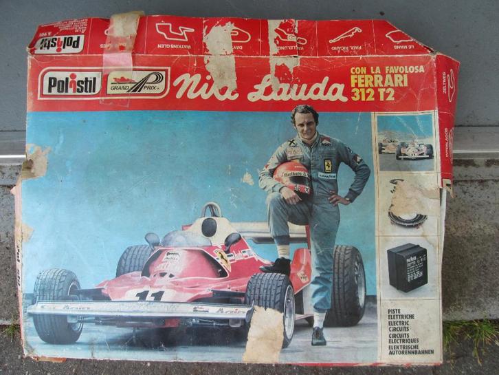 Polistil Rennbahn Niki Lauda ca.1975 Ferrari und Tyrrel, Hobby en Vrije tijd, Modelauto's | Overige schalen, Gebruikt, Auto, Ophalen of Verzenden