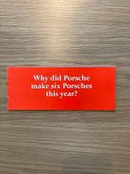 Oude Brochure ‘Why did Porsche make six Porsches this year’, Porsche, Ophalen of Verzenden